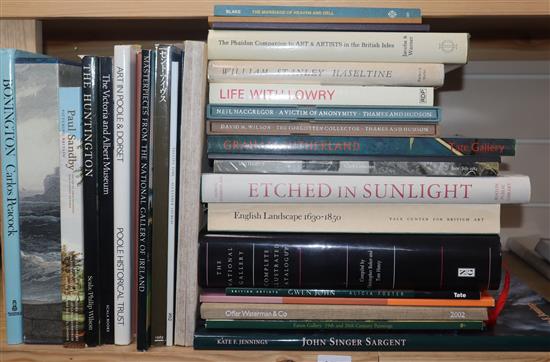 A quantity of reference books including John Singer Sargeant, Life with Lowry, Etched in Sunlight, Graham